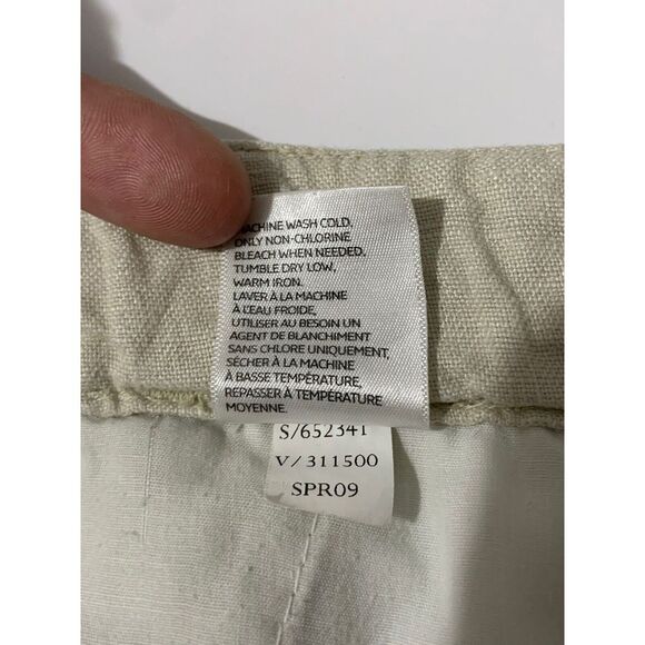 Old Navy 100% Linen Shorts Loose Fit Men's Size 36 Beige Ivory Drawstring - Picture 8 of 8